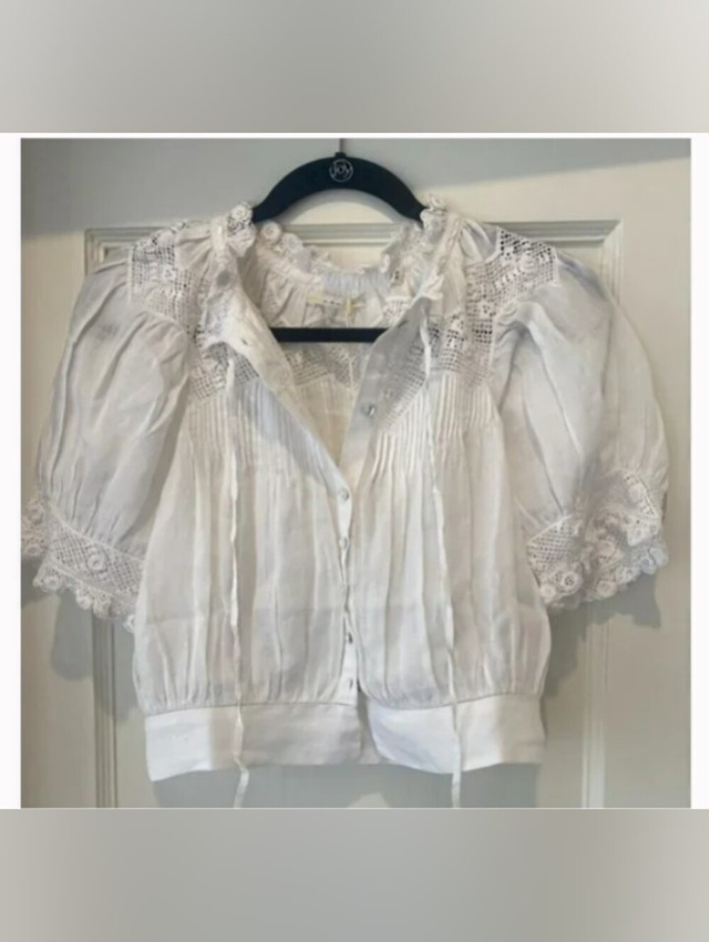 Doen Agatha Top in salt white Size LARGE
